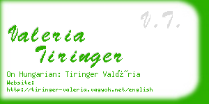 valeria tiringer business card